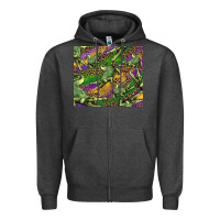 Charcoal Heather mardi gras louisiana crocodile leopard Zipper Hoodie - RanaPortraitStore
