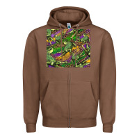 Chestnut mardi gras louisiana crocodile leopard Zipper Hoodie - RanaPortraitStore