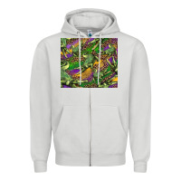 Dove Grey mardi gras louisiana crocodile leopard Zipper Hoodie - RanaPortraitStore