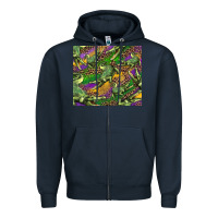 Navy mardi gras louisiana crocodile leopard Zipper Hoodie - RanaPortraitStore