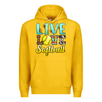 Lemon live love softball Premium Hoodie - LillyAllenDesigns