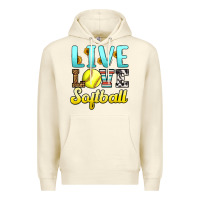 Sandshell live love softball Premium Hoodie - LillyAllenDesigns