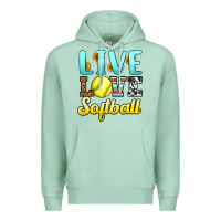 Seafoam live love softball Premium Hoodie - LillyAllenDesigns