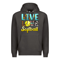 Smoke live love softball Premium Hoodie - LillyAllenDesigns