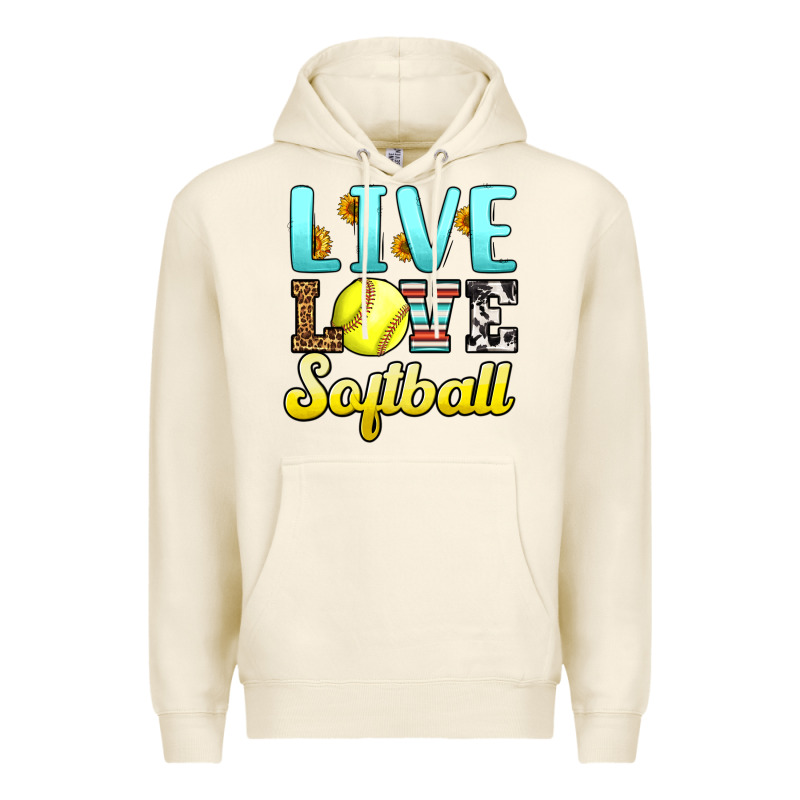 Live Love Softball Premium Hoodie by LillyAllenDesigns | Teevron