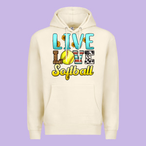 Live Love Softball Premium Hoodie Designed By Lillyallendesigns