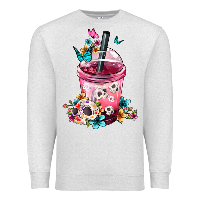 Mexican Day Of The Dead Skulls Coffee Cup Premium Sweatshirt by FaDigitalArtStudio | Teevron