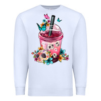 White mexican day of the dead skulls coffee cup Premium Sweatshirt - FaDigitalArtStudio