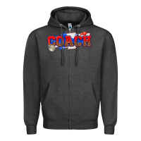 Charcoal Heather coach Zipper Hoodie - texasbilliewilder
