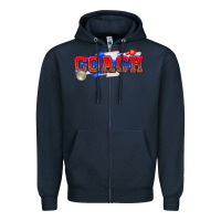 Navy coach Zipper Hoodie - texasbilliewilder