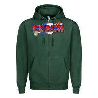 Sports Green coach Zipper Hoodie - texasbilliewilder