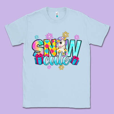 Classic Tee snow cute witc unicorn