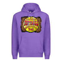 Purple it's softball y'all Premium Hoodie - LillyAllenDesigns