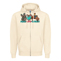 Sandshell peace love cowboy Zipper Hoodie - Zillion Design Studio