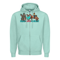 Seafoam peace love cowboy Zipper Hoodie - Zillion Design Studio
