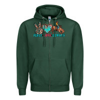 Sports Green peace love cowboy Zipper Hoodie - Zillion Design Studio