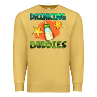 Antique Gold drinking buddies with baby bottle Premium Sweatshirt - HRA Design Shop