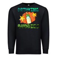 Black drinking buddies with baby bottle Premium Sweatshirt - HRA Design Shop