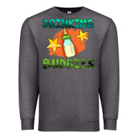 Charcoal Heather drinking buddies with baby bottle Premium Sweatshirt - HRA Design Shop