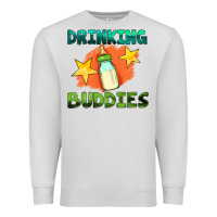 Dove Grey drinking buddies with baby bottle Premium Sweatshirt - HRA Design Shop