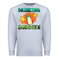 Heather Grey drinking buddies with baby bottle Premium Sweatshirt - HRA Design Shop