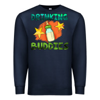 Navy drinking buddies with baby bottle Premium Sweatshirt - HRA Design Shop