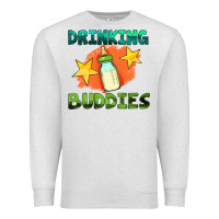 Oatmeal Heather drinking buddies with baby bottle Premium Sweatshirt - HRA Design Shop