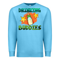 Ocean Blue drinking buddies with baby bottle Premium Sweatshirt - HRA Design Shop