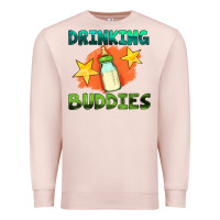 Pale Pink drinking buddies with baby bottle Premium Sweatshirt - HRA Design Shop