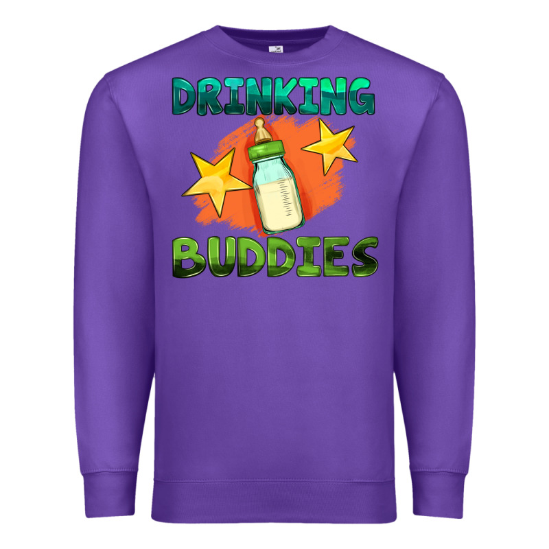 Drinking Buddies With Baby Bottle Premium Sweatshirt by HRA Design Shop | Teevron