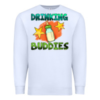 White drinking buddies with baby bottle Premium Sweatshirt - HRA Design Shop