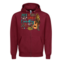Burgundy just a girl who loves country music Zipper Hoodie - Zillion Design Studio