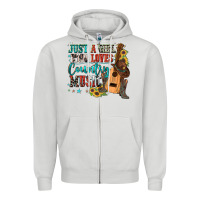 Dove Grey just a girl who loves country music Zipper Hoodie - Zillion Design Studio