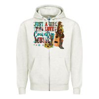 Oatmeal Heather just a girl who loves country music Zipper Hoodie - Zillion Design Studio