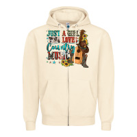 Sandshell just a girl who loves country music Zipper Hoodie - Zillion Design Studio