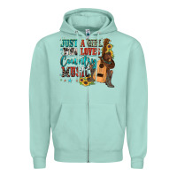 Seafoam just a girl who loves country music Zipper Hoodie - Zillion Design Studio