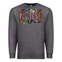 Charcoal Heather nurse halloween Premium Sweatshirt - RacoonDesign