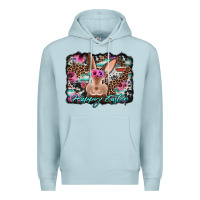 Blue Mist happy easter bunny western background Premium Hoodie - Jasminsmagicworld