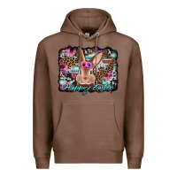 Chestnut happy easter bunny western background Premium Hoodie - Jasminsmagicworld