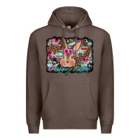 Coffee happy easter bunny western background Premium Hoodie - Jasminsmagicworld