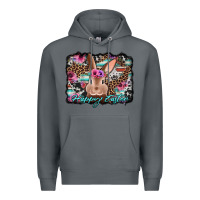 Rock happy easter bunny western background Premium Hoodie - Jasminsmagicworld