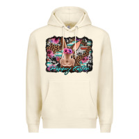 Sandshell happy easter bunny western background Premium Hoodie - Jasminsmagicworld