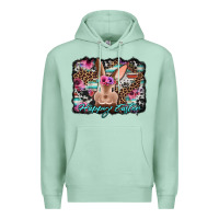 Seafoam happy easter bunny western background Premium Hoodie - Jasminsmagicworld