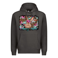 Smoke happy easter bunny western background Premium Hoodie - Jasminsmagicworld