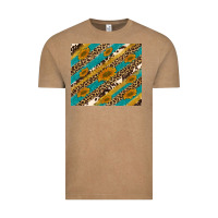 Vintage Coffee leopard cowhide  leather sunflowers Vintage Tee - Artiststas