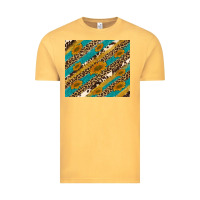 Vintage Mustard leopard cowhide  leather sunflowers Vintage Tee - Artiststas