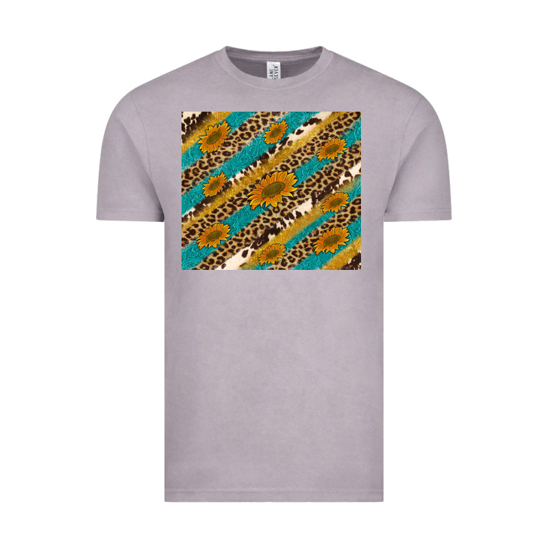 Leopard Cowhide  Leather Sunflowers Vintage Tee by Artiststas | Teevron