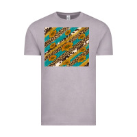 Vintage Zinc leopard cowhide  leather sunflowers Vintage Tee - Artiststas