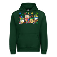 Forest Green autism awareness day coffee cups Urban Hoodie - MaliasSmallBusiness