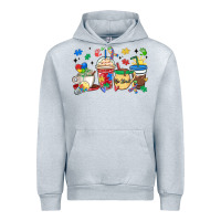Heather Grey autism awareness day coffee cups Urban Hoodie - MaliasSmallBusiness